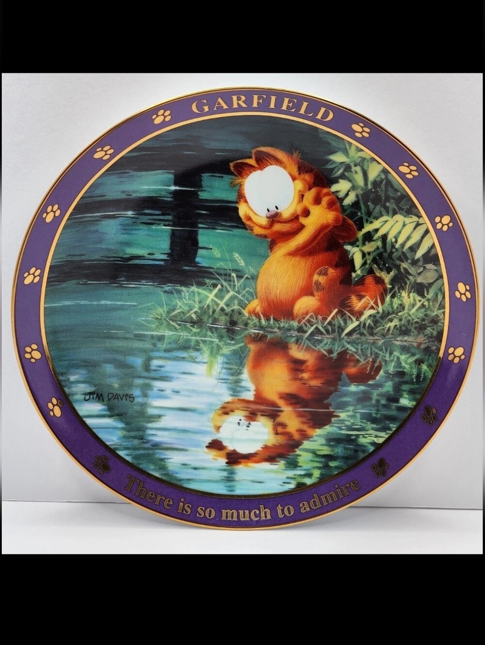 A Day With Garfield Vintage Collectors Plate "There is so Much to Admire"